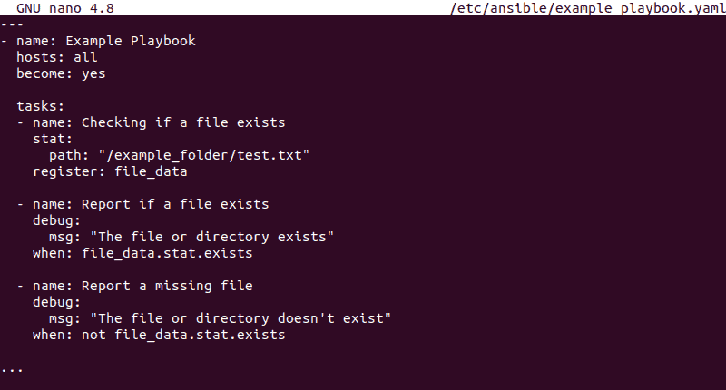 Ansible: Check if File or Directory Exists {With Examples}