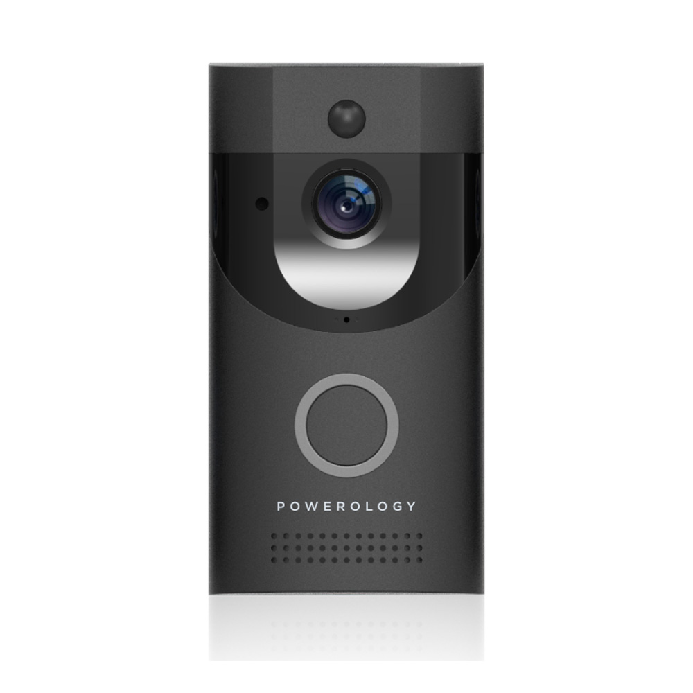 Powerology Smart Video Doorbell with Night Vision and Motion Sensor in