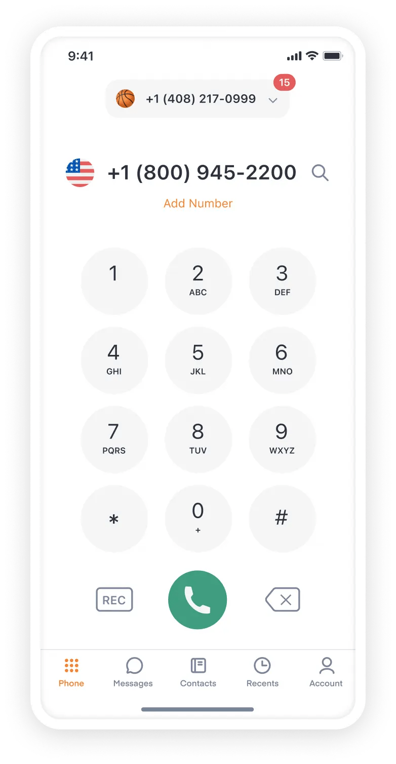 Features Phoner. Get a phone number that protects your life