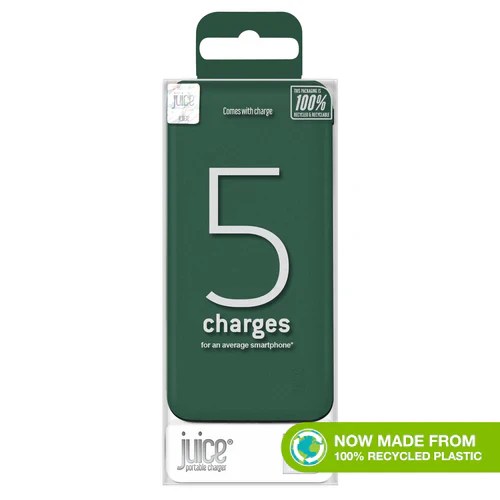 Juice ECO 5Charge Power Bank 15,000mAh Forest Green Phones Direct