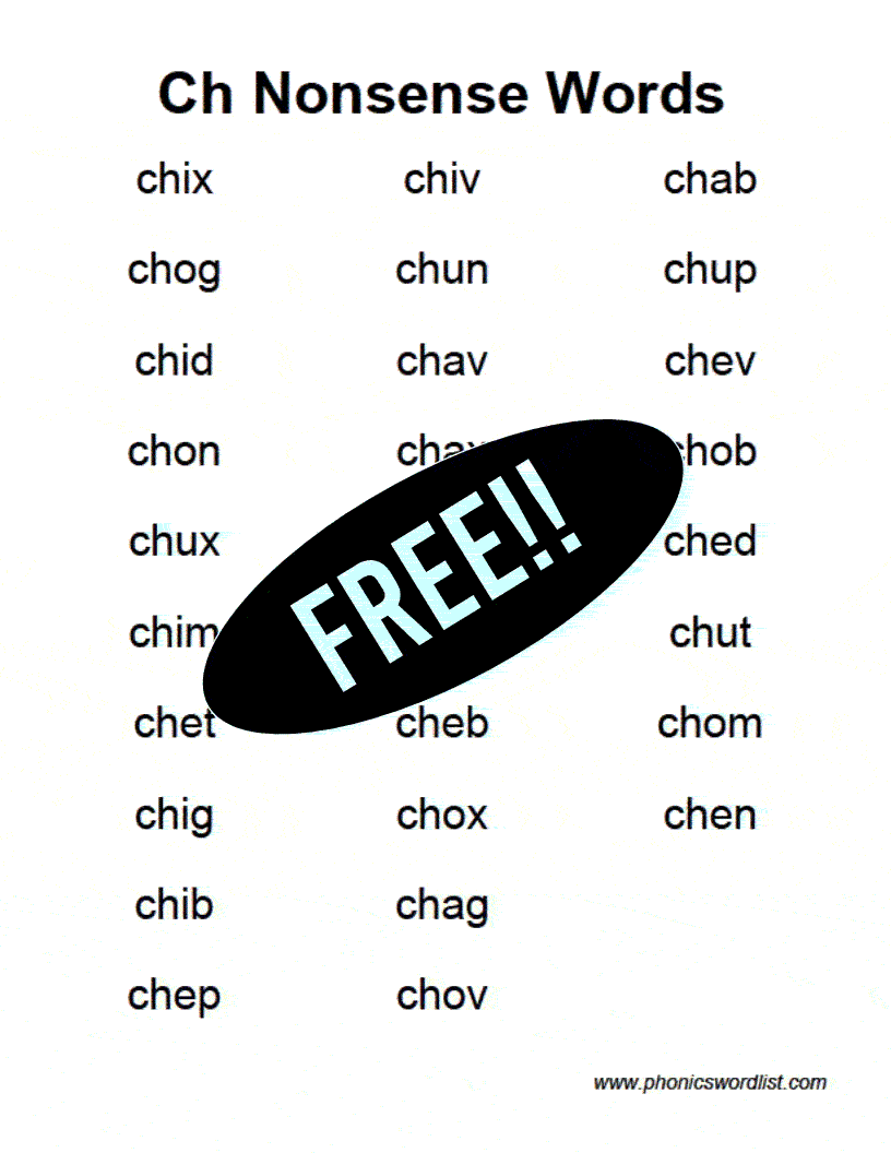 Phonics Word List Generator Digraph Word Lists!