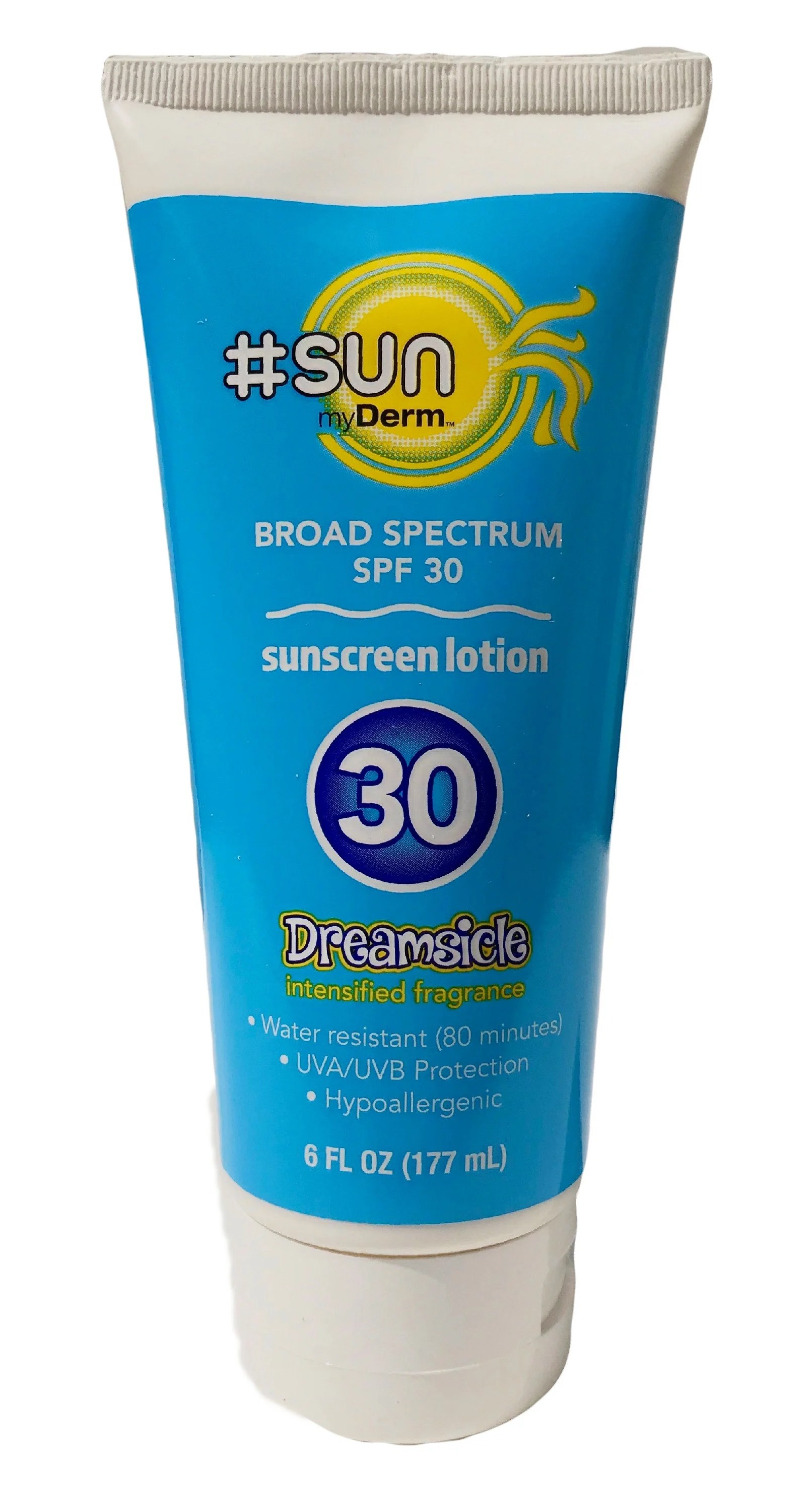 EWG rating for Myderm Sun Sunscreen Lotion, Dreamsicle, SPF 30; EWG