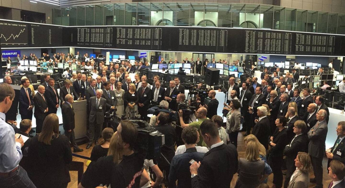 Edda Vogt, Deutsche Börse DAXGeburtstag mit vollem Haus heute