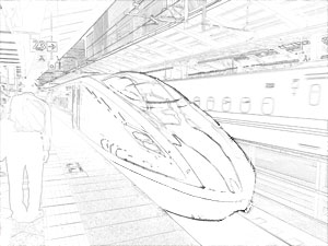 Bullet Train - Free Colouring Pages