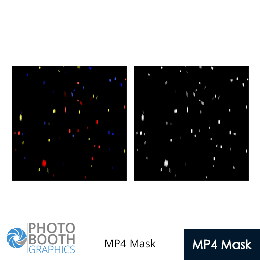 Confetti MP4 Mask Animated Overlay Photo Booth Graphics