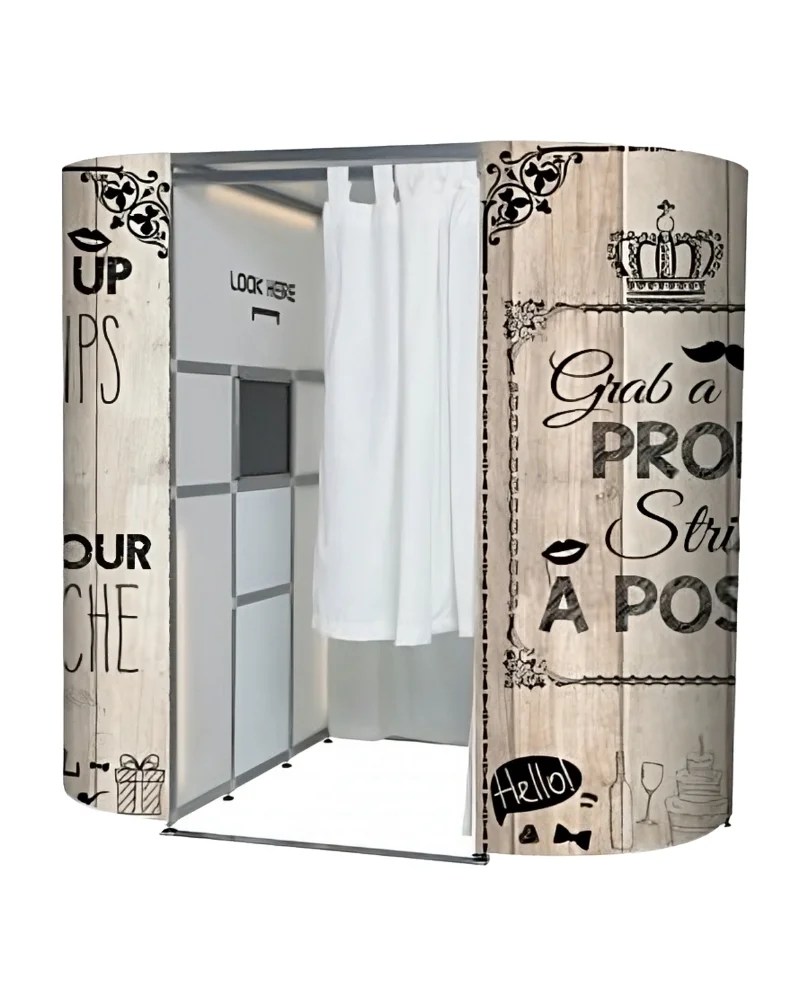 Enclosed Oval Photo Booth Hire to suit any occasion