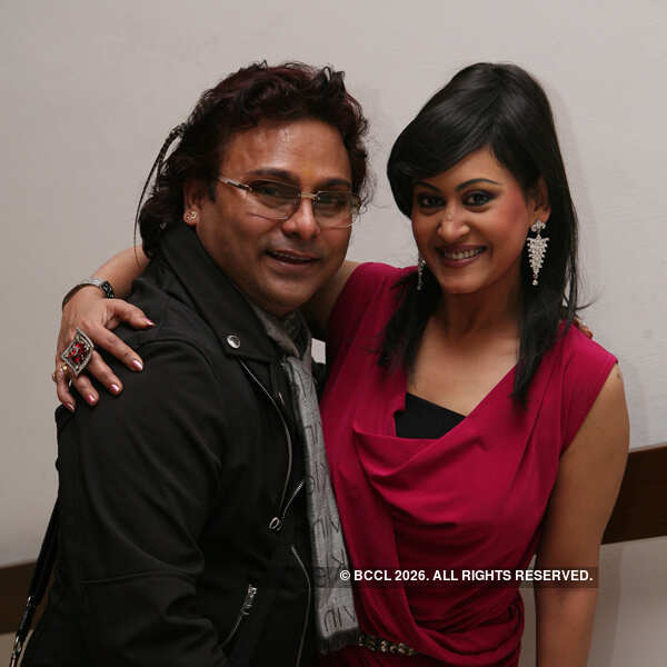Sukalyan Bhattacharya and Indrani Halder during the launch party of