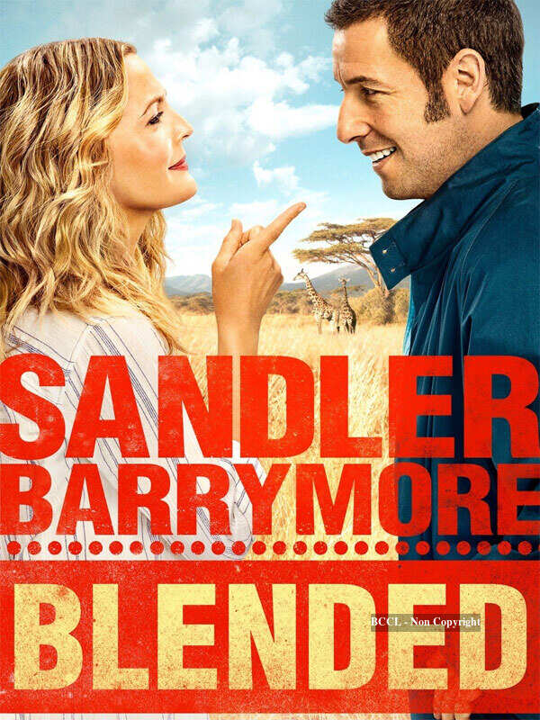 Poster of Hollywood romantic comedy film Blended starring Adam Sandler and Drew Barrymore.