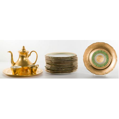 Lot 292 Pickard Tea Service and Plate Assortment Leonard Auction