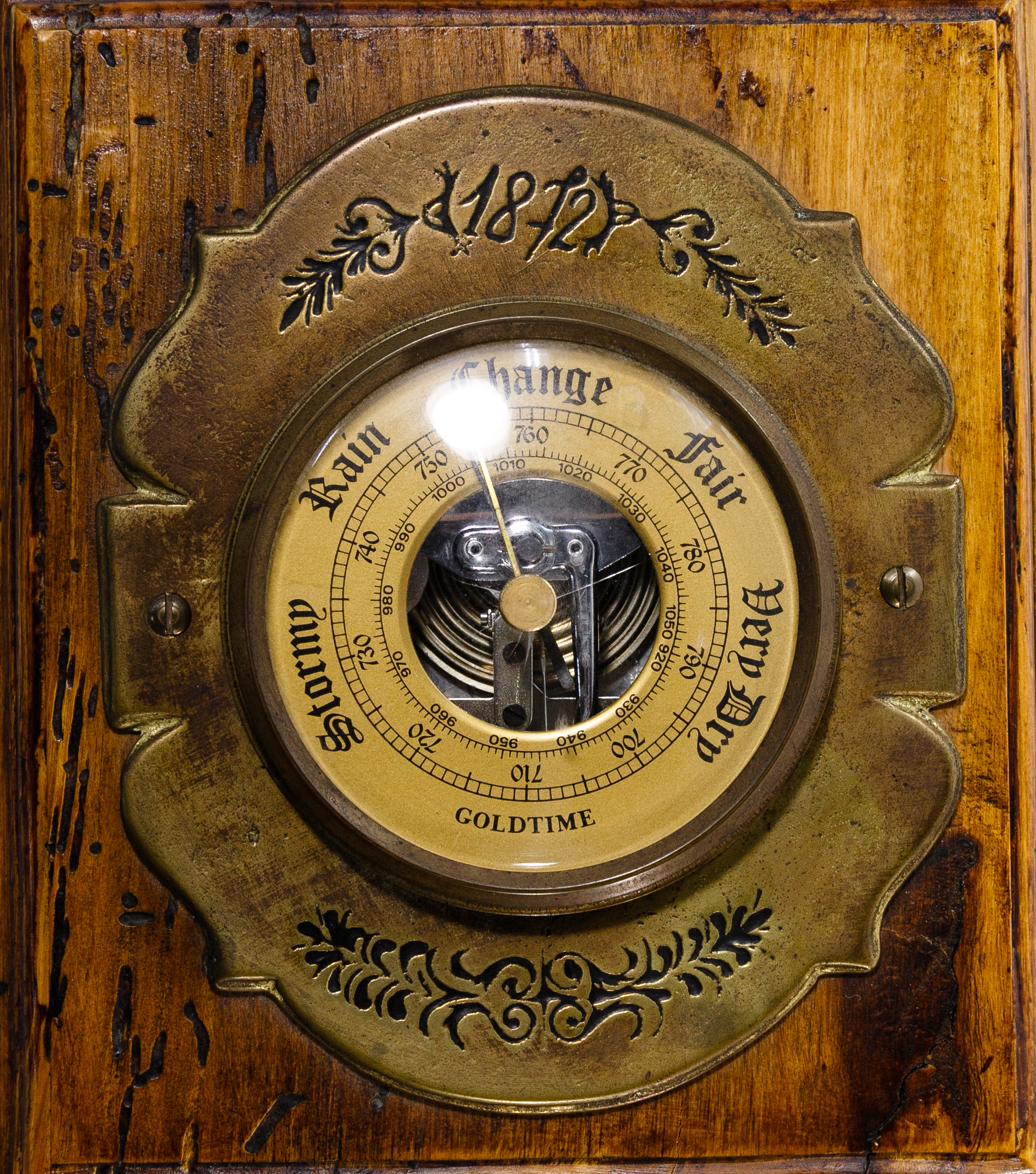 Wall Barometer and Clock