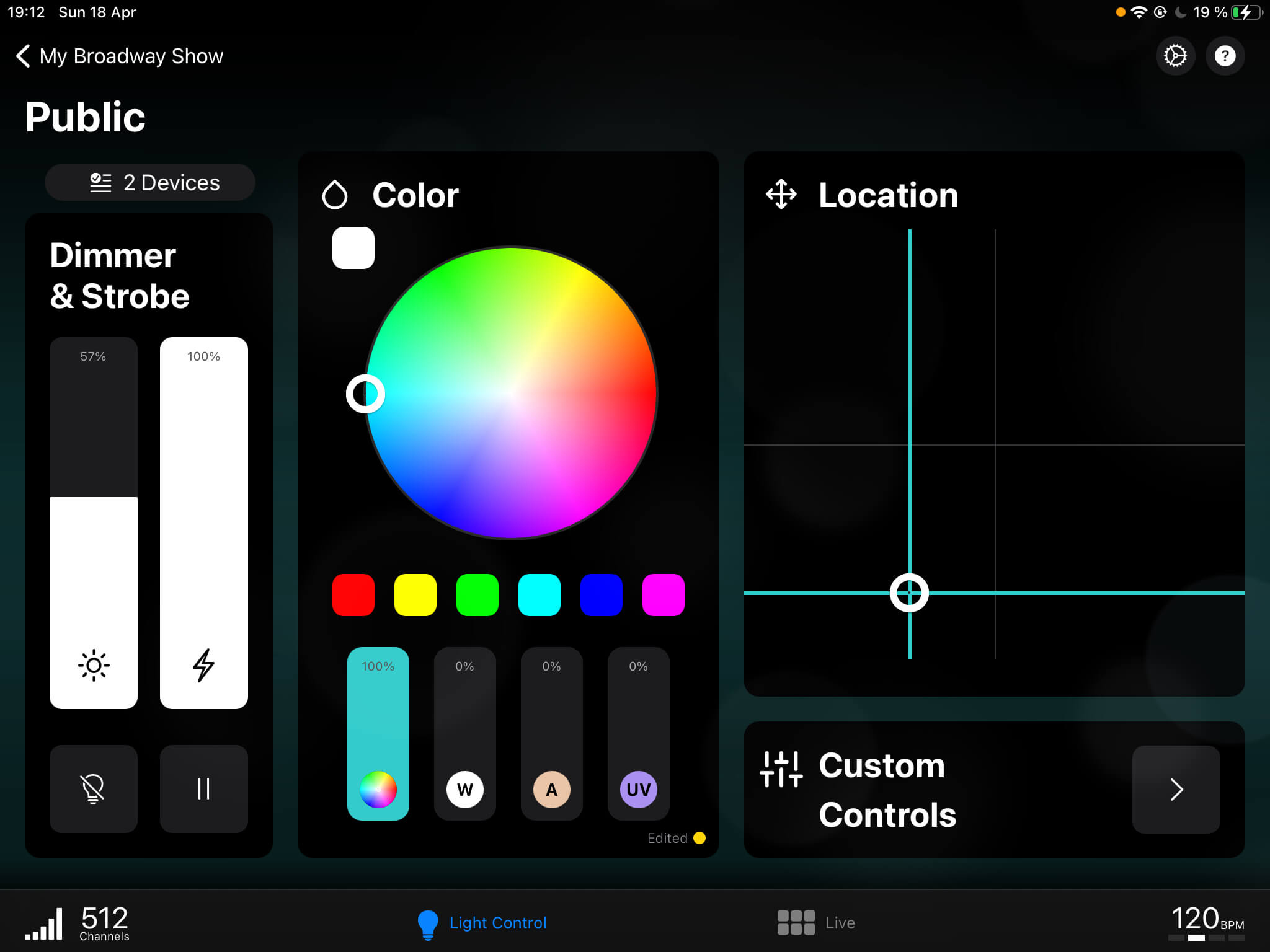 Photon iPad DMX Lighting Console