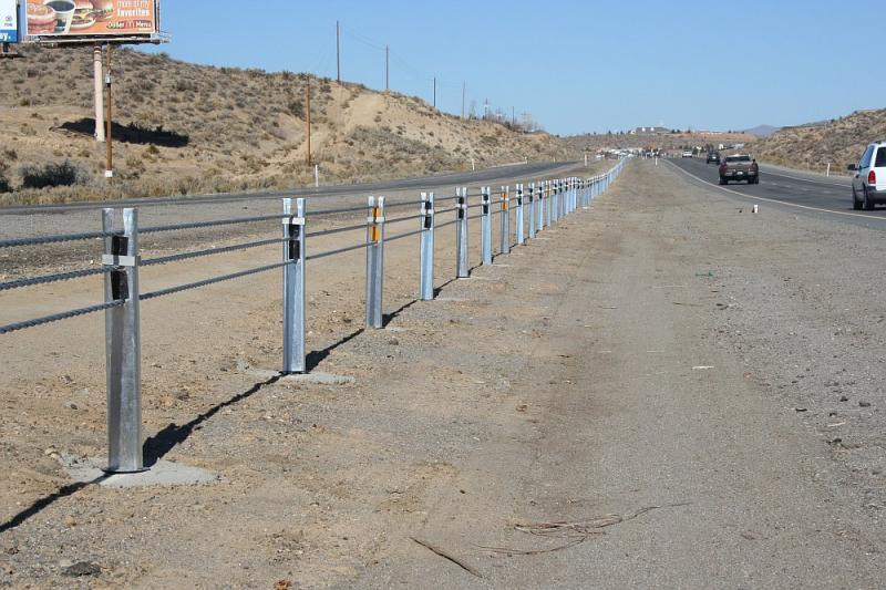 US 395 Cable Barrier Around Carson