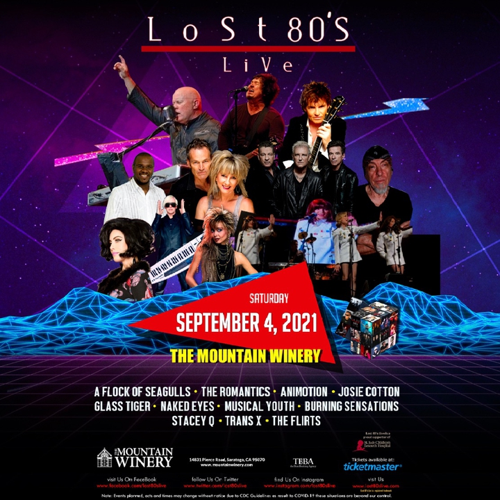 Bandsintown Lost 80's Live Tickets Mountain Winery, Sep 04, 2021