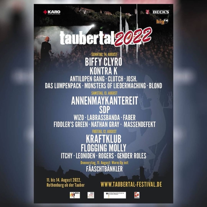 Bandsintown WIZO Tickets Taubertal Festival, Aug 13, 2022