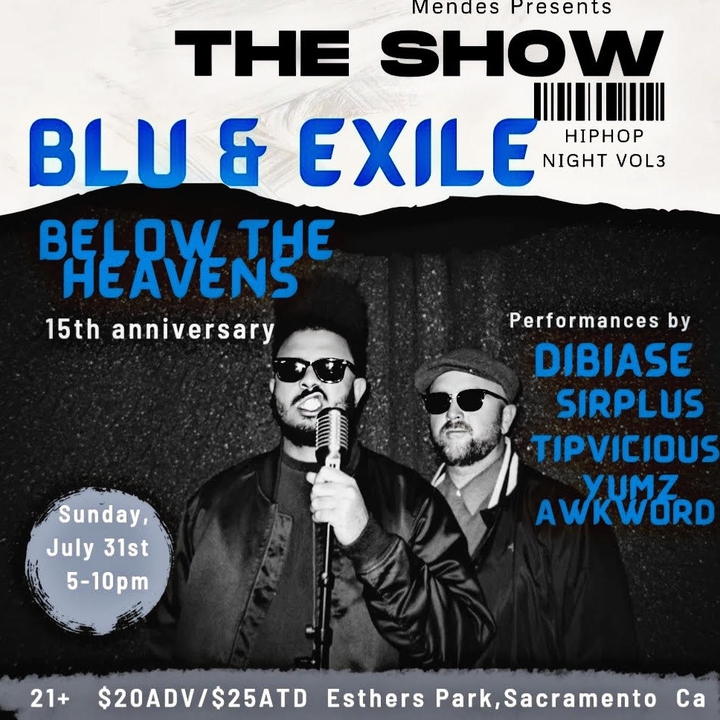 Blu & Exile Sacramento Tickets, Esther's Park Jul 31, 2022 Bandsintown