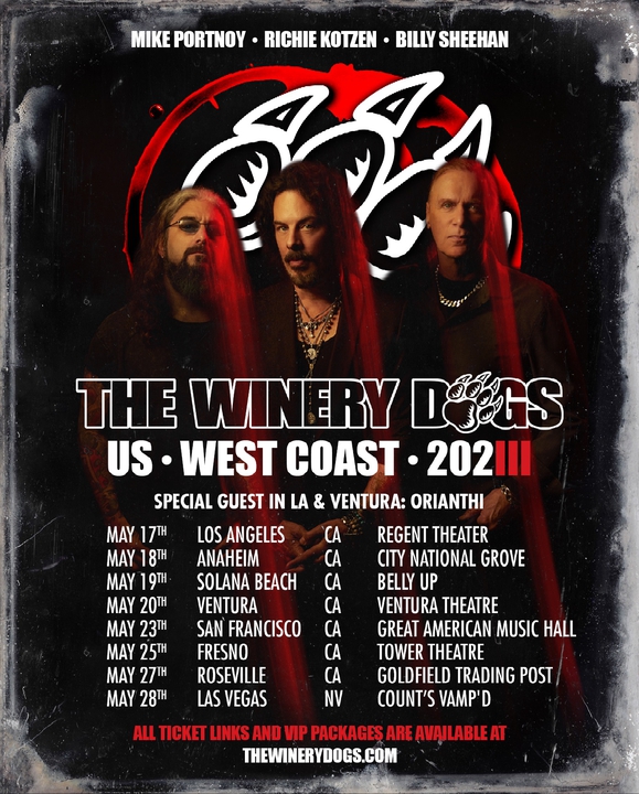 The Winery Dogs Concerts & Live Tour Dates 20232024 Tickets Bandsintown