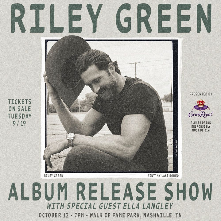 Riley Green Concerts & Live Tour Dates 20232024 Tickets Bandsintown