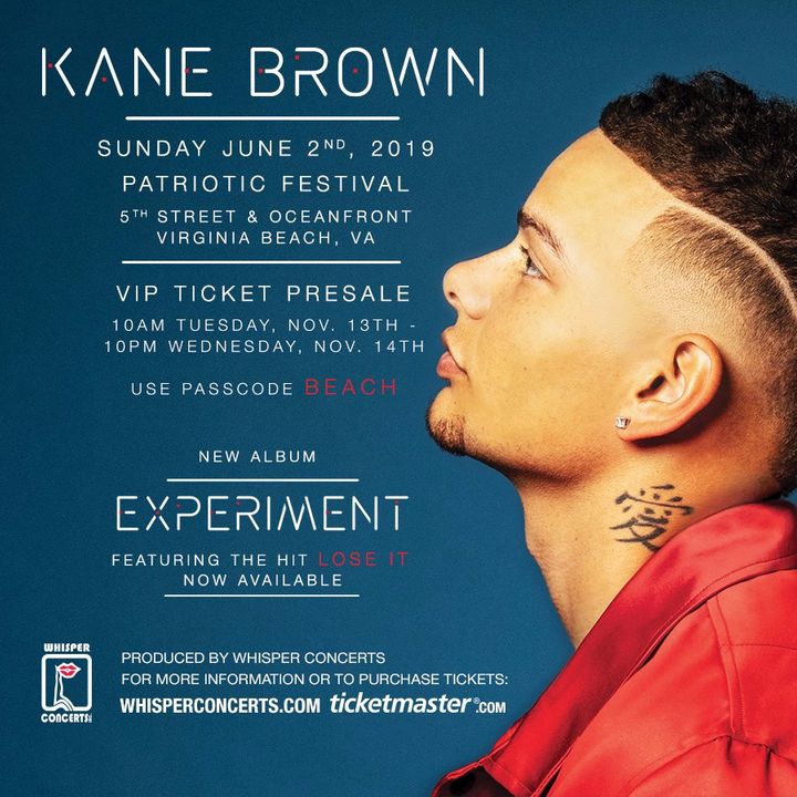 Bandsintown Kane Brown Tickets Patriotic Festival, Jun 02, 2019