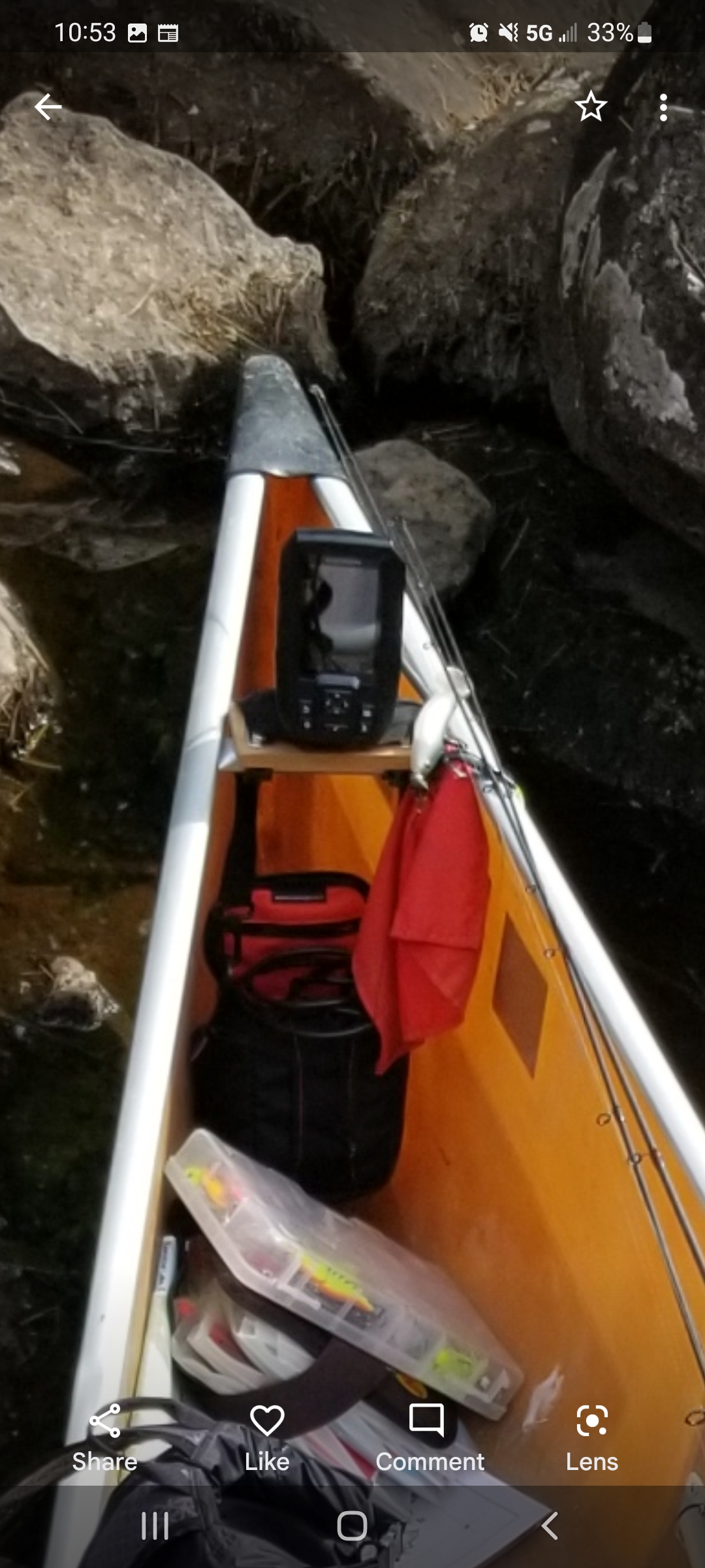 BWCA Pics of fish finder setups on canoe Boundary Waters Fishing Forum