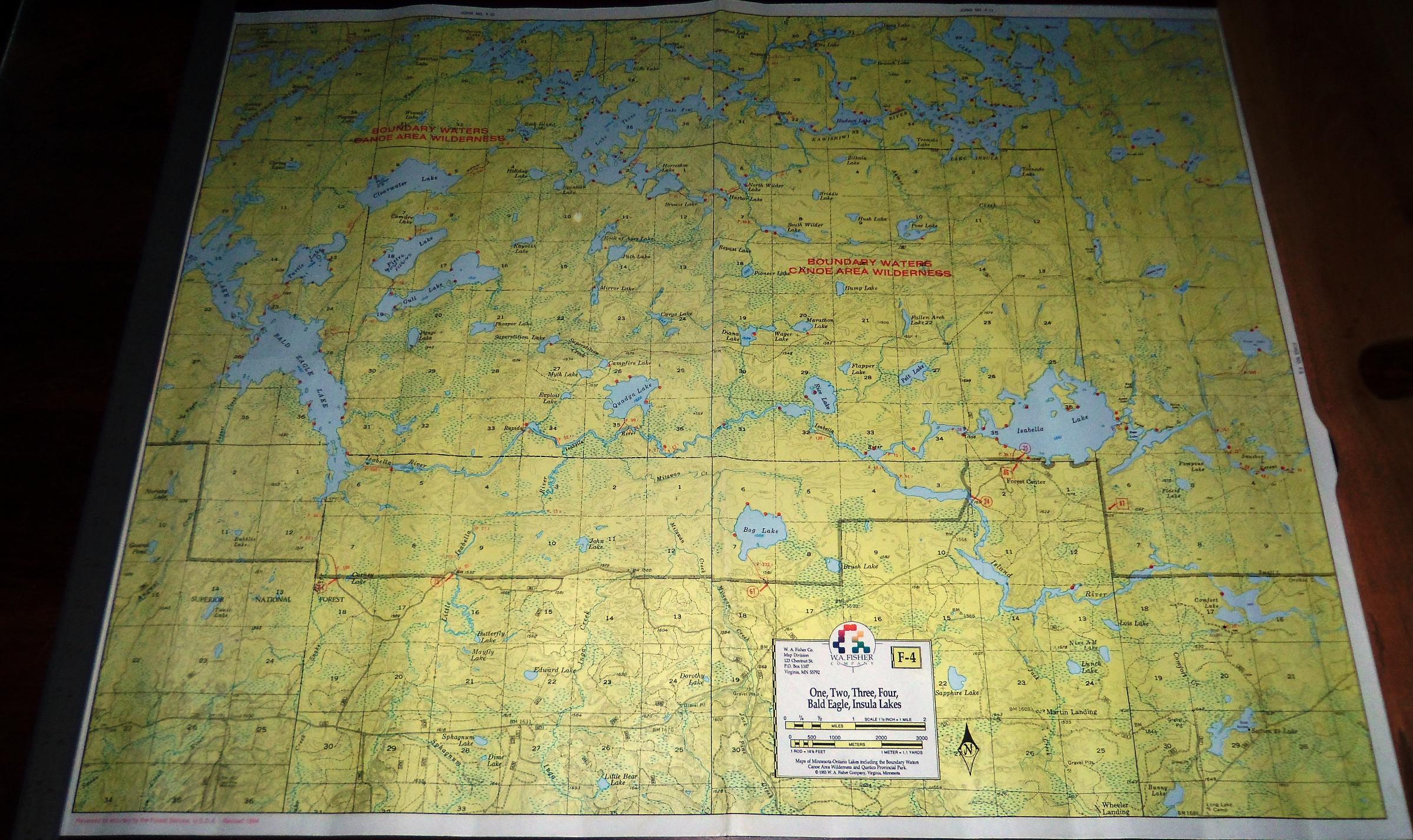 BWCA BW & Lake Maps for sale at CanoeCopia Boundary Waters Items For