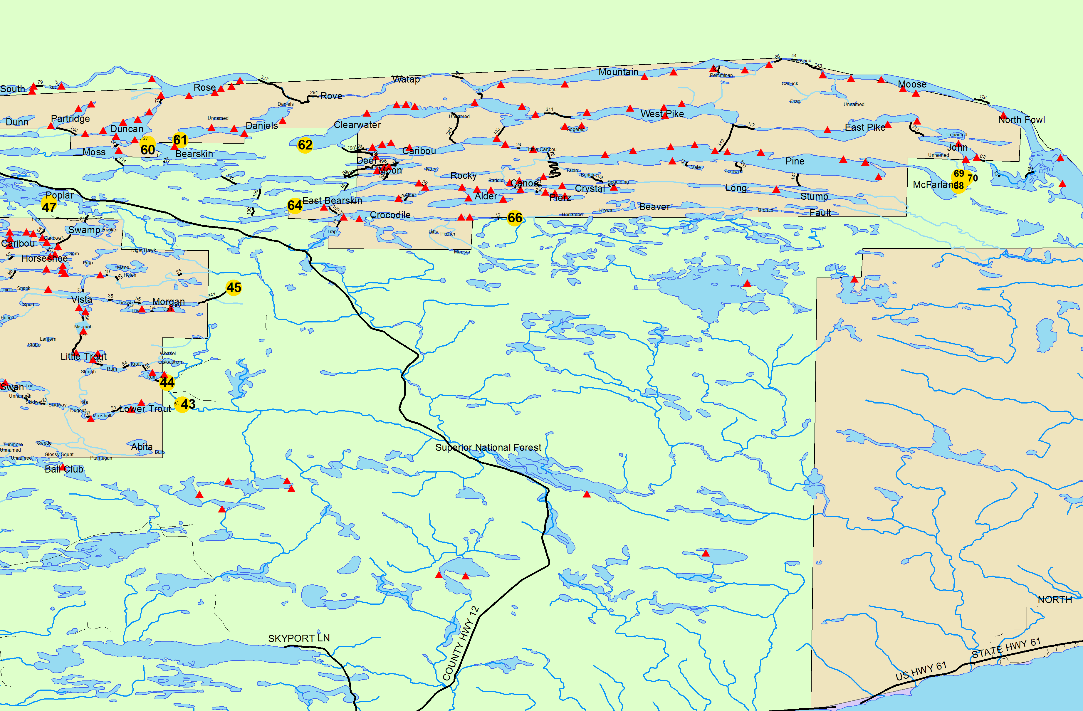 Bwca Entry Point Map Boundary Waters Routes, Blog, BWCA, BWCAW, Quetico Park