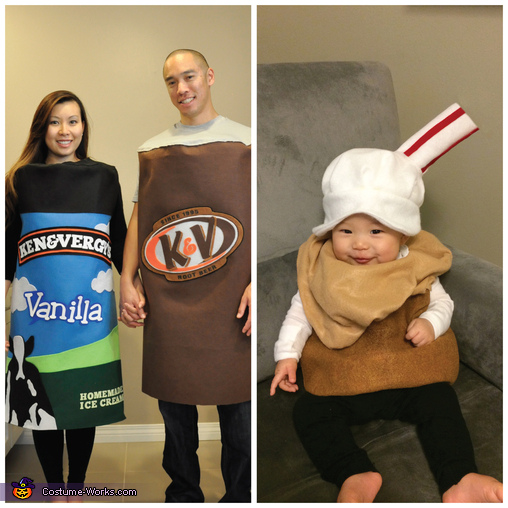 Root Beer Float Family Halloween Costume Creative DIY Costumes