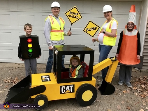 Under Construction Family Halloween Costume HowTo Instructions