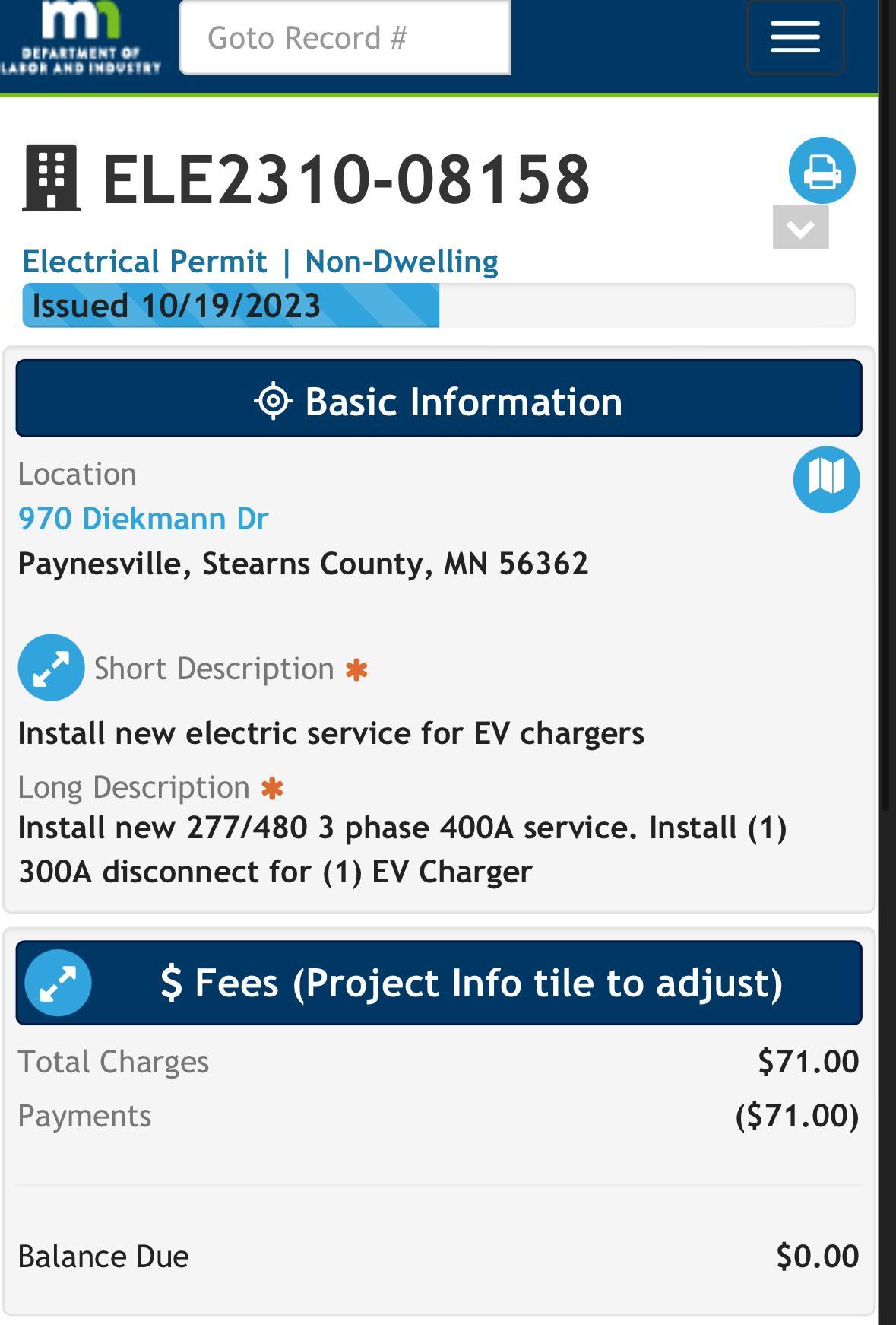Teal’s Market Soon) Paynesville, MN EV Station