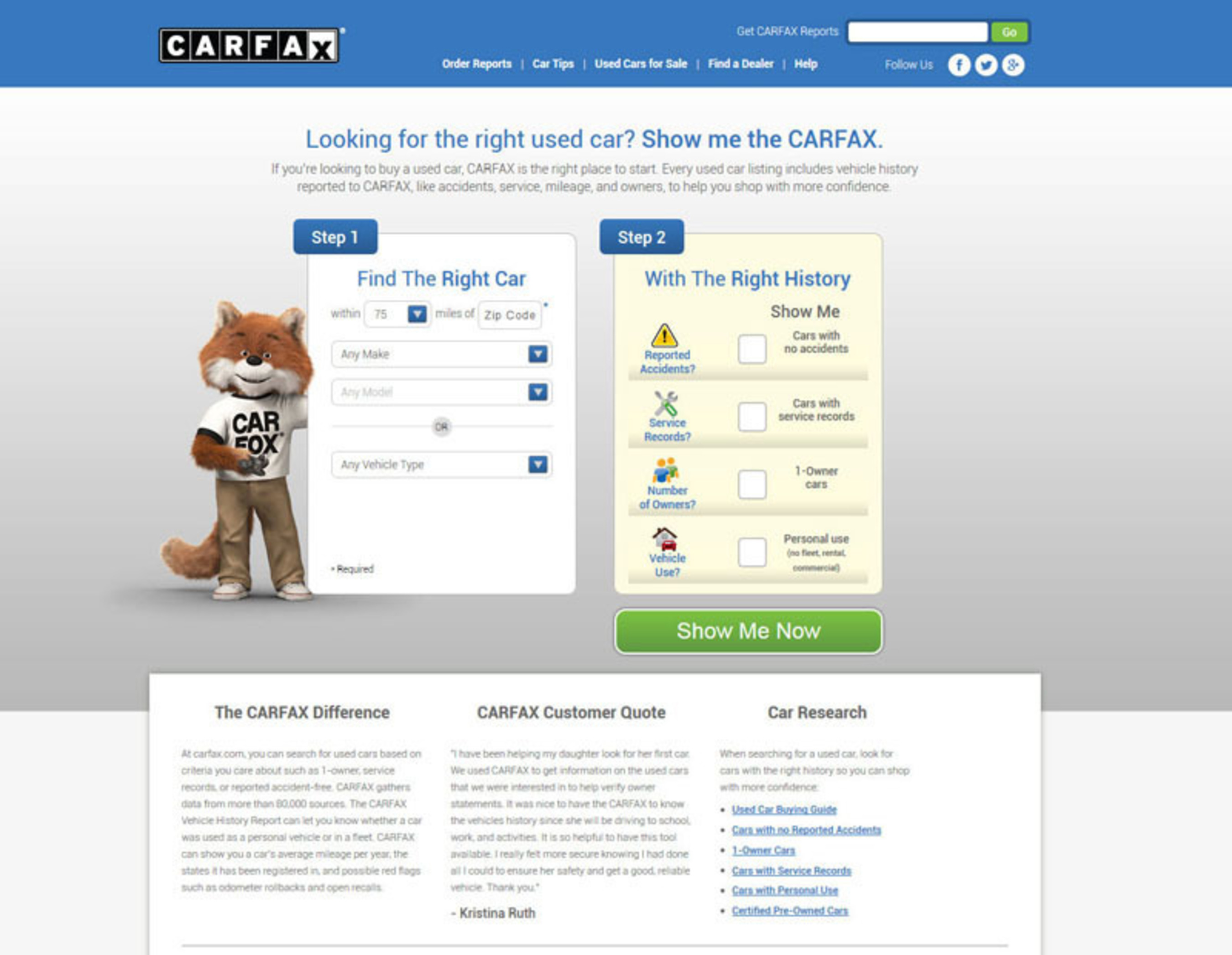 Carfax Report Service