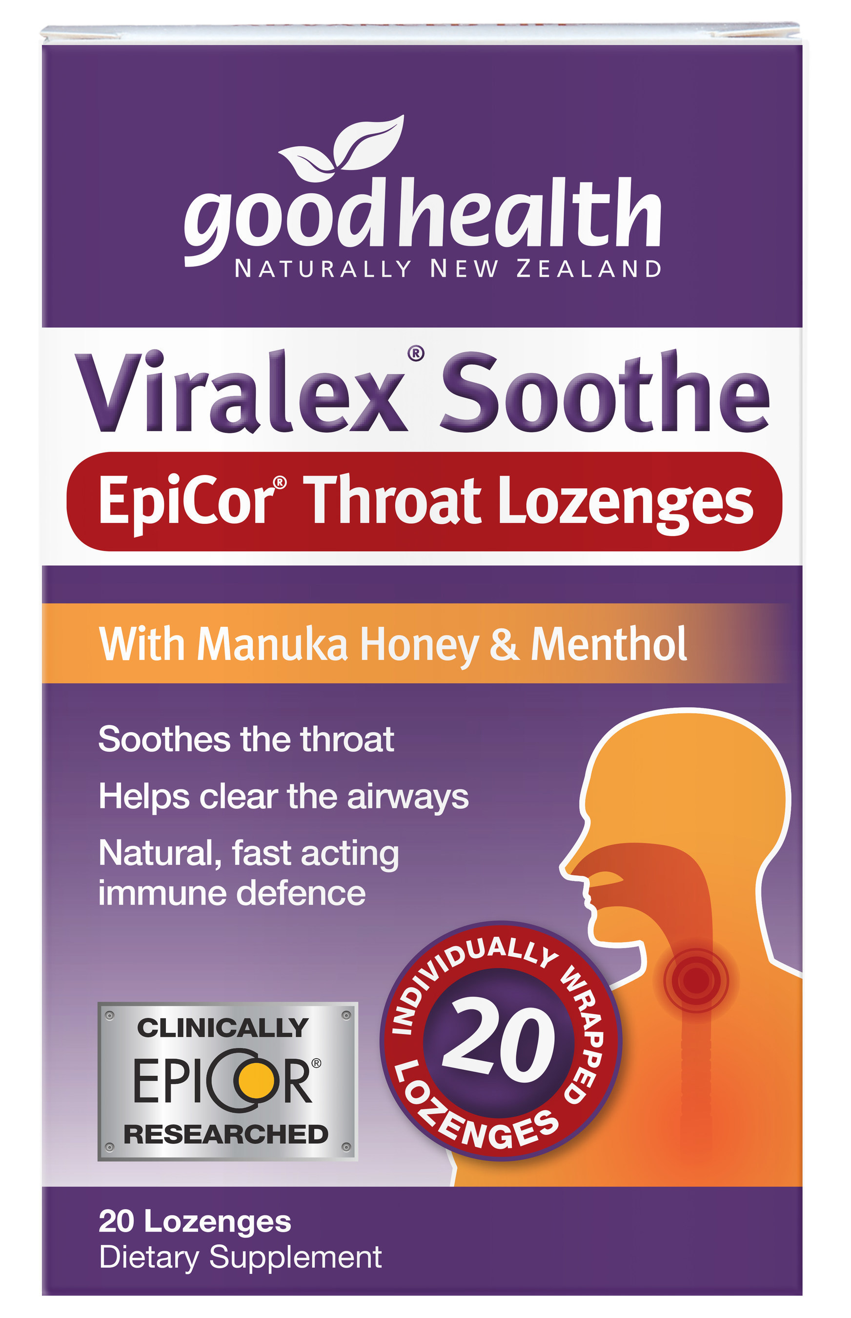 First Ever to Market EpiCor® FastActing Throat Lozenge, Viralex® Soothe