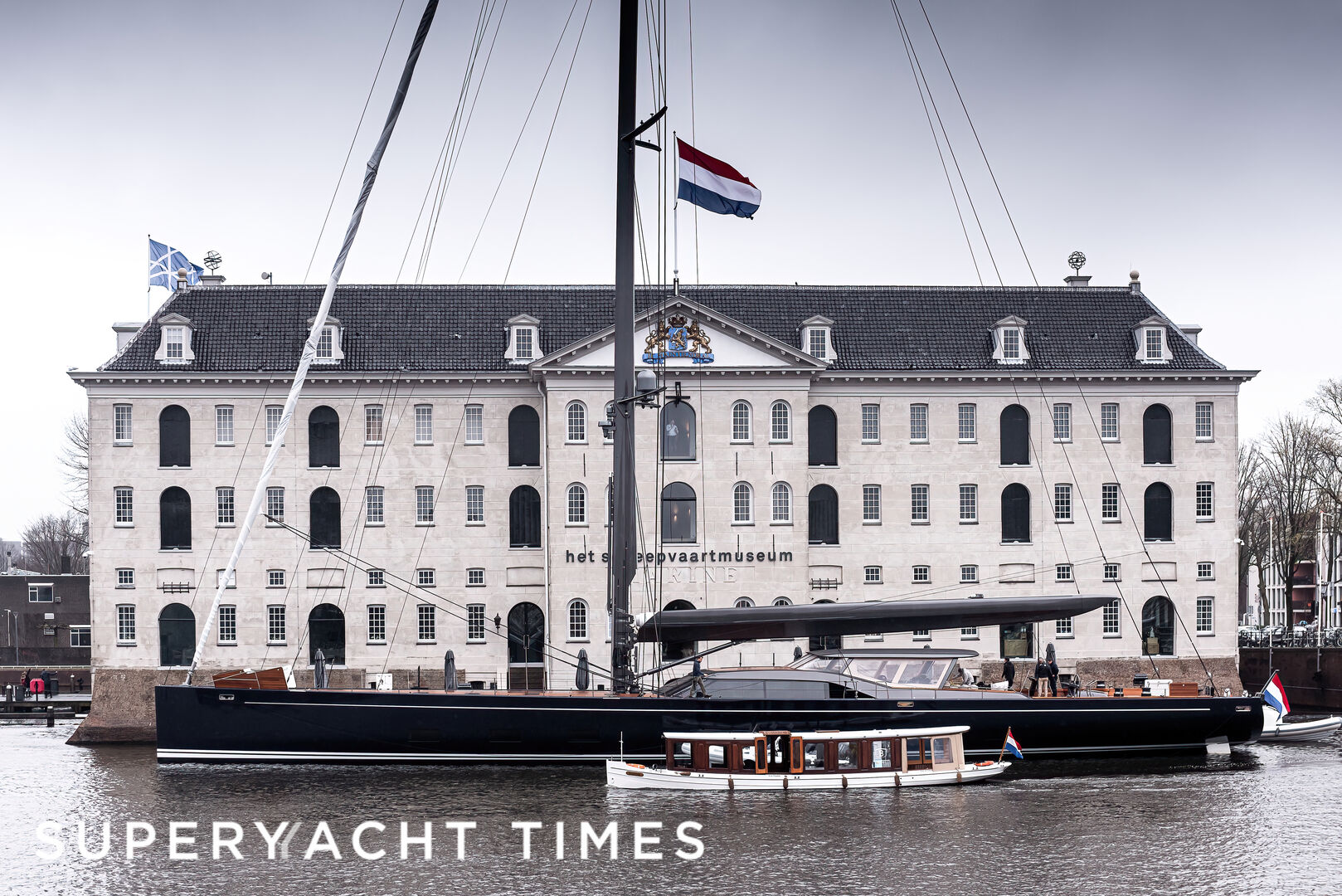 47m Royal Huisman sailing yacht Nilaya christened in Amsterdam