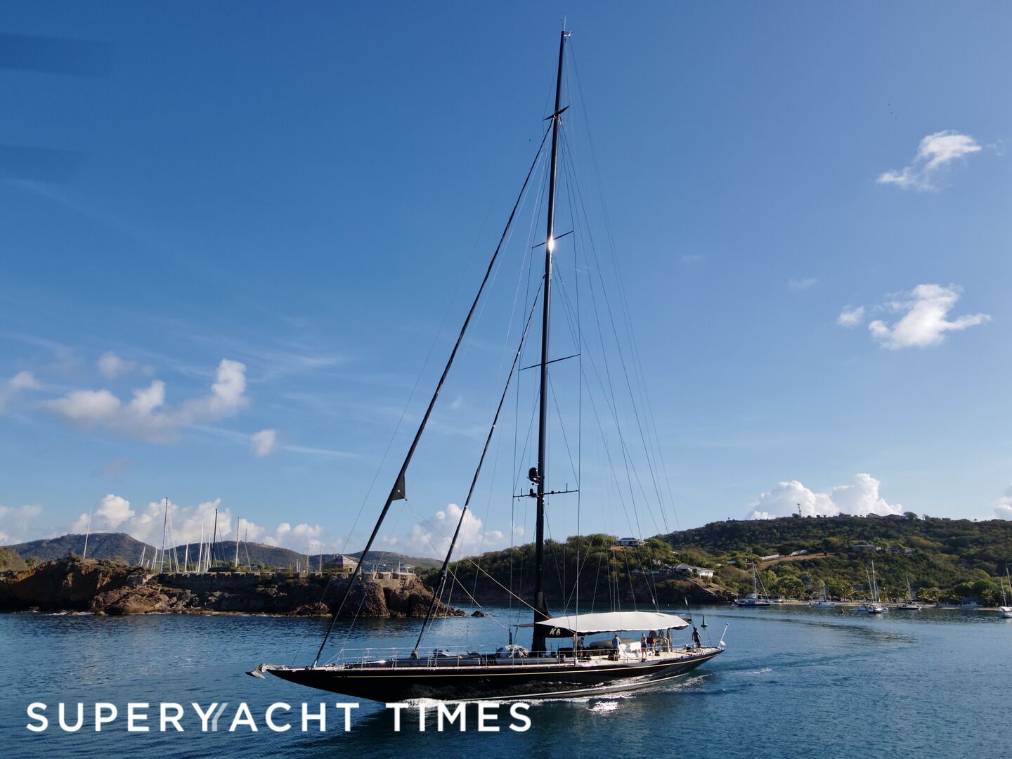 Royal Huisman sailing yacht Hanuman in Antigua