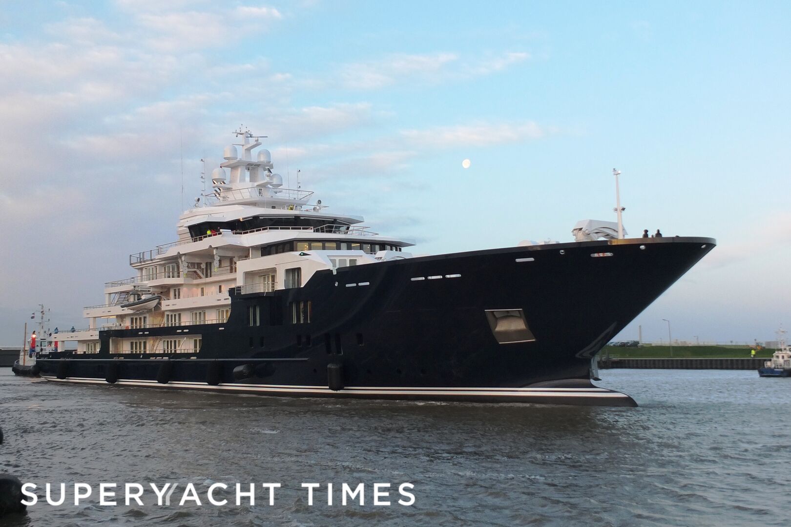 Exclusive the 116m explorer yacht Ulysses on sea trials