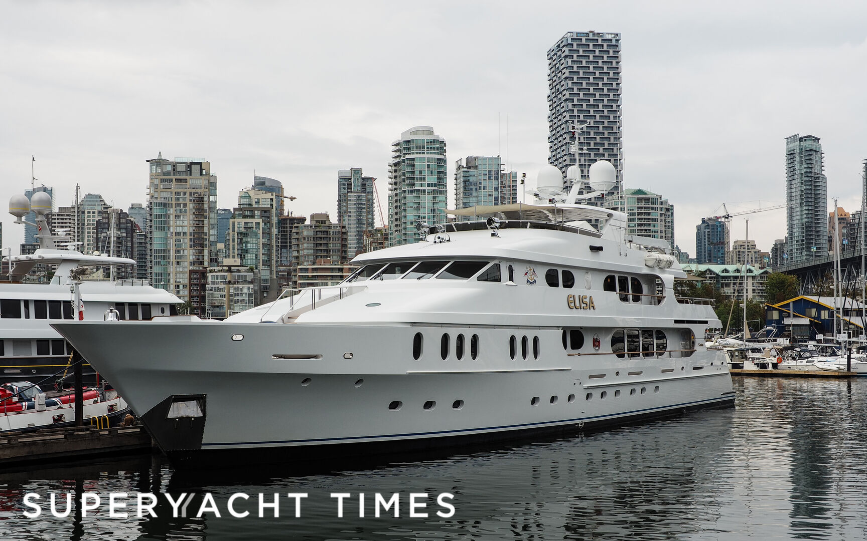 Christensen’s 46m superyacht Elisa in Vancouver