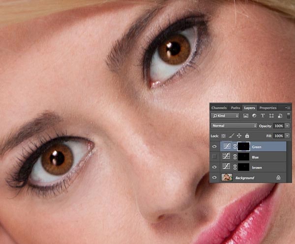 Change the color of eyes in tutorial