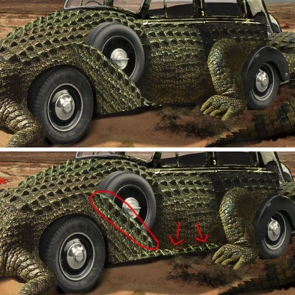 Tricky Tuts Combine a Crocodile with a Car to Create an Exotic