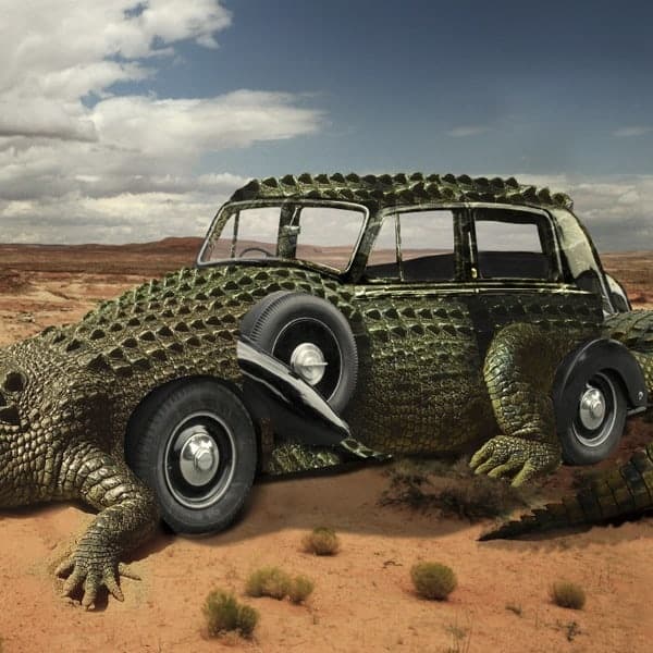 Tricky Tuts Combine a Crocodile with a Car to Create an Exotic