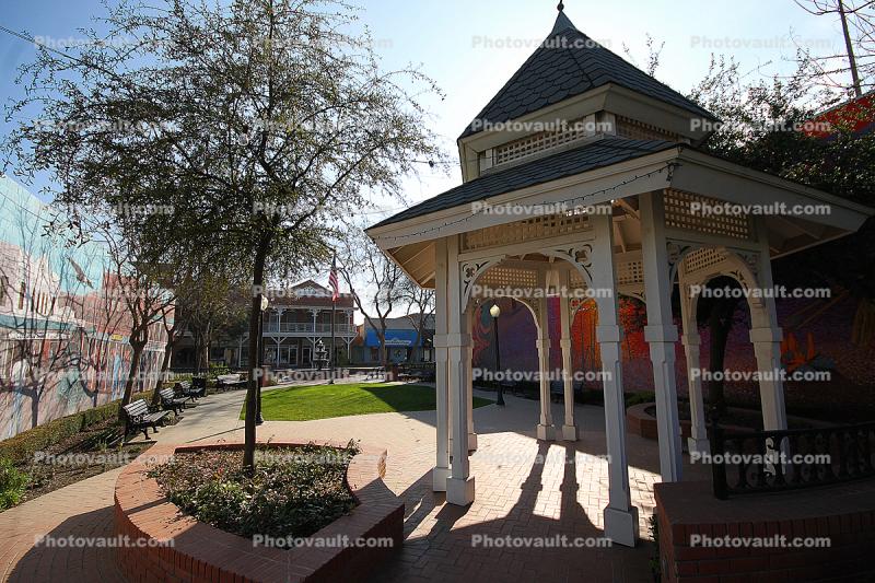 Gazebo, Lemoore, Downtown, Pavilion Structure, USA, CA, Photo