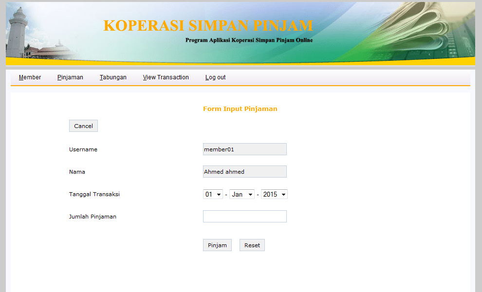 Program Aplikasi Koperasi Simpan Pinjam