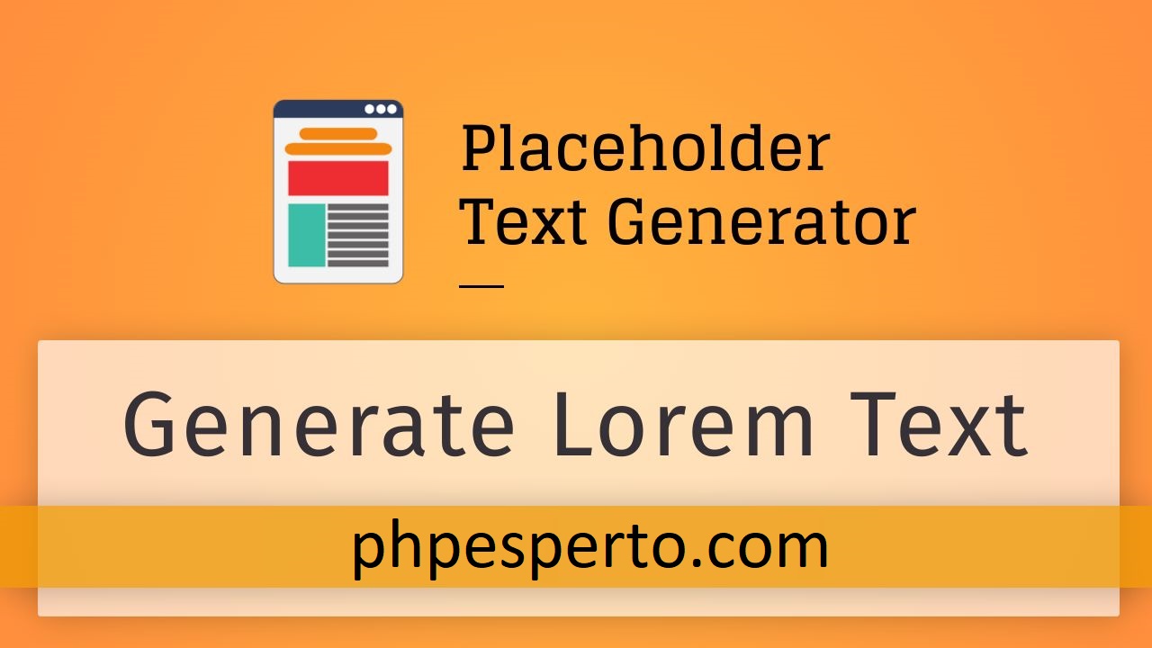 Dummy Text Generator PhpEsperto