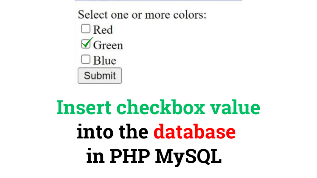 Save checkbox value database in PHP PHP For Tech