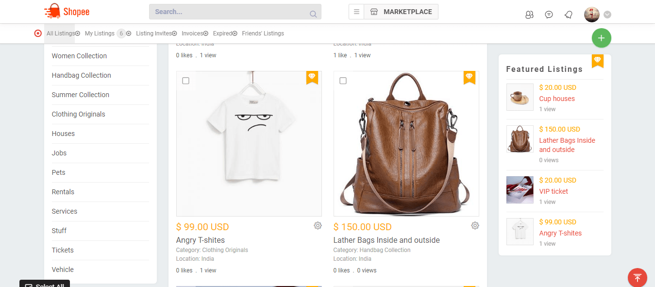 Shopee Landing Page phpFox Store