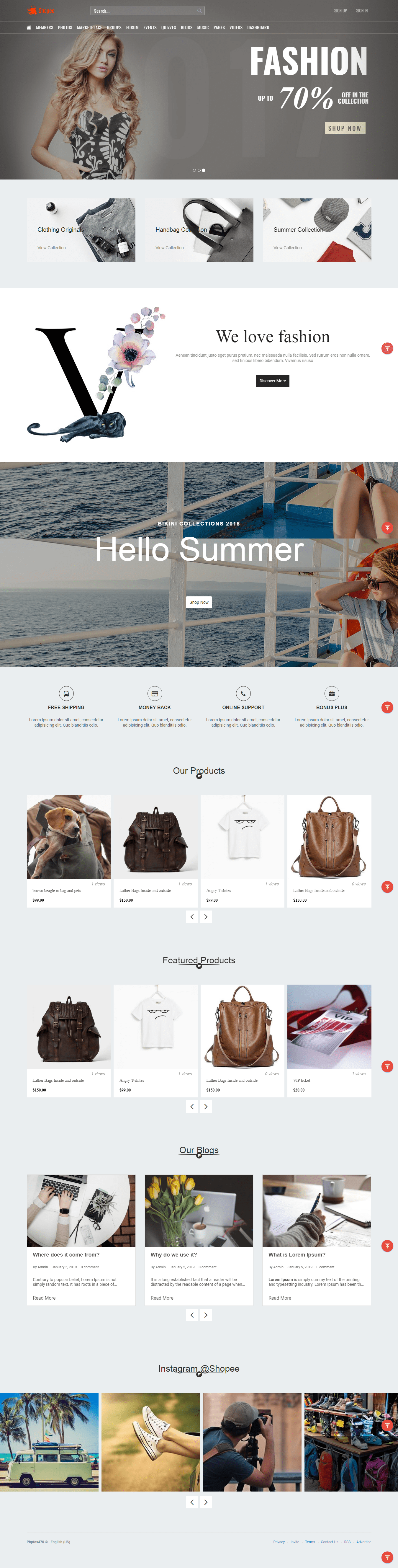 Shopee Landing Page phpFox Store