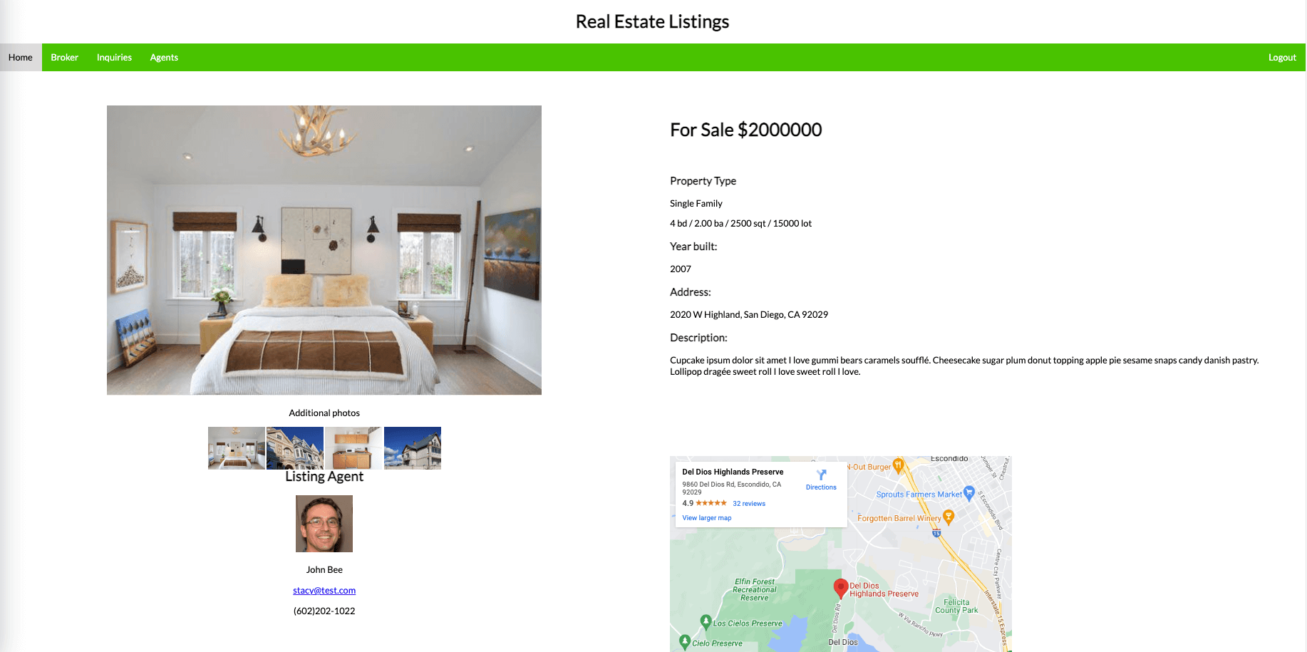 Showcase Real Estate Listings phpGrid PHP Datagrid