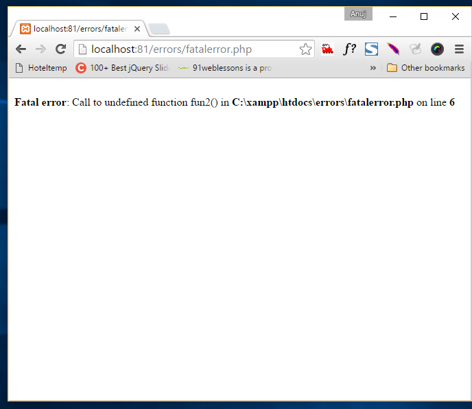 Types of Errors in PHP PHPGurukul
