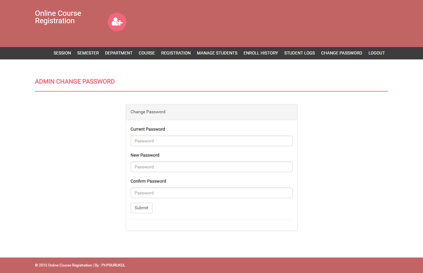 Online Course Registration Free Download Course Registration in php