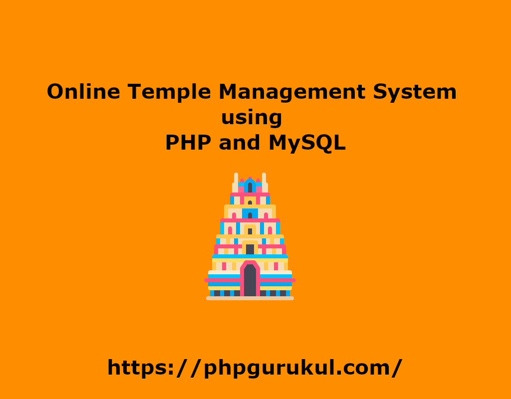 Online Temple Management System in PHP Temple Management Project PHPGurukul