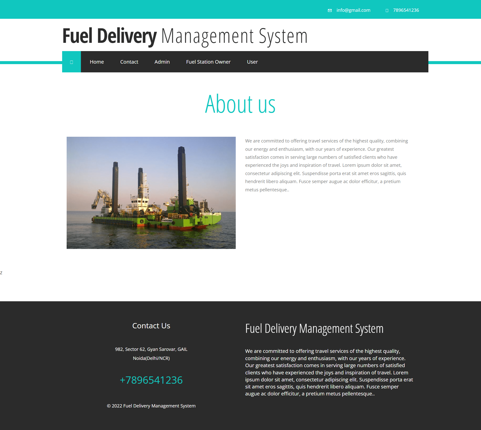 Fuel Delivery Management System in PHP Fuel Delivery Management
