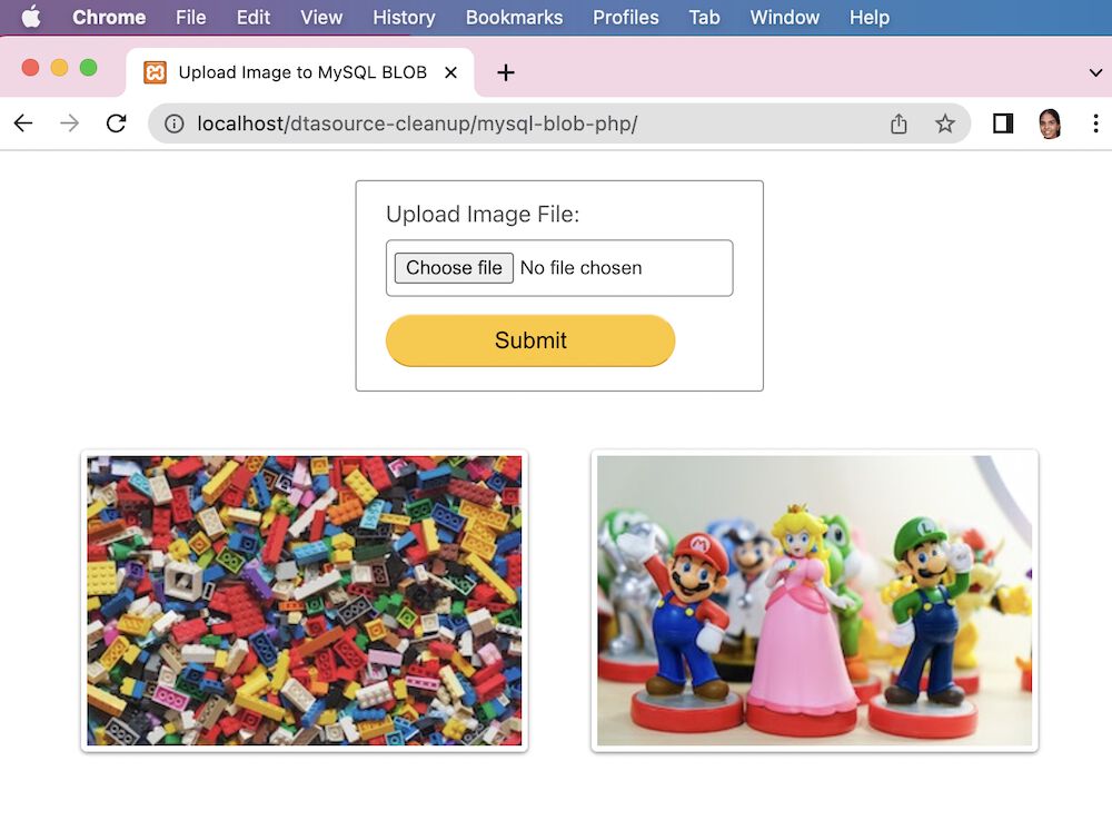 MySQL BLOB using PHP Phppot