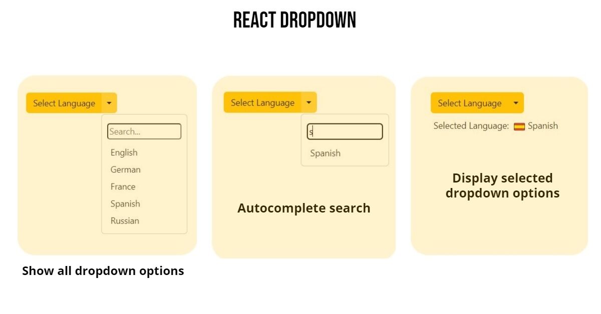 React Bootstrap Dropdown with Search Phppot